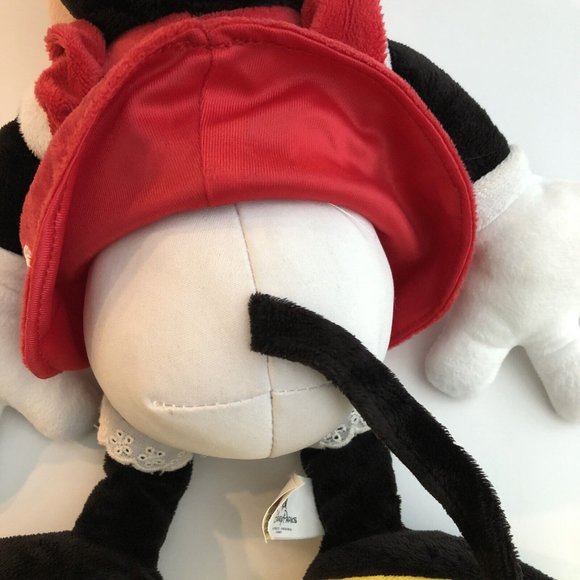 Large Authentic Disney Parks Classic Minnie Mouse Plush 18” Red Polka Dot Dress - Picture 5 of 12